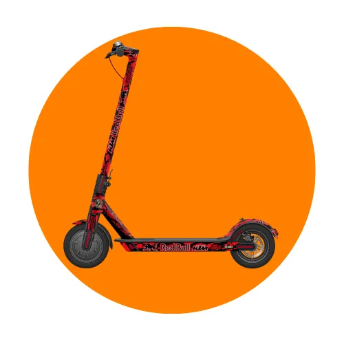 Vinilo completo + base antideslizante Xiaomi M365, 1S, PRO, PRO 2, MI3 KTM – Rojo