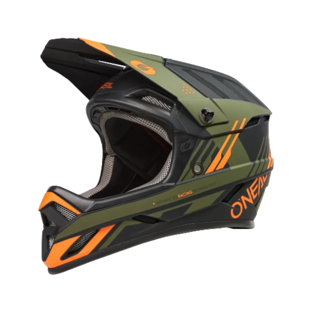 Casco Integral Oneal Backflip Strike Verde y Naranja