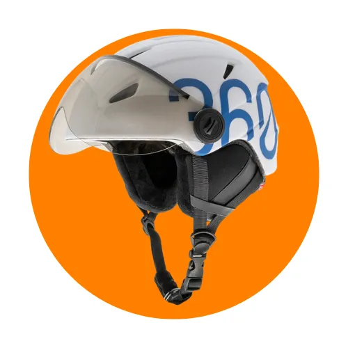 [B2B-CASC33] Casco con visera - Blanco/Azul M