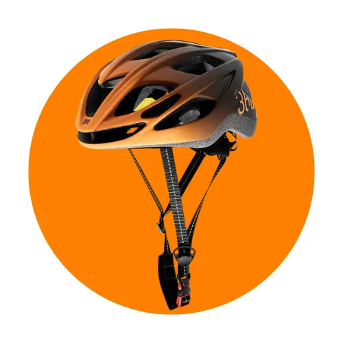 [B2B-CASC35] Casco deportivo - Negro/Naranja  M