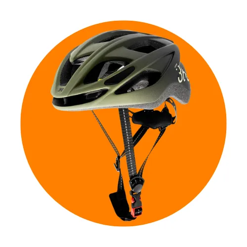 [B2B-CASC37] Casco deportivo - Negro/Verde  M