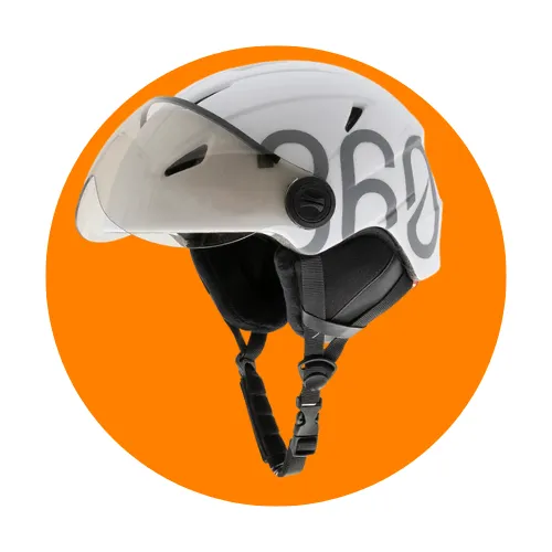 [B2B-CASC45] Casco con visera - Blanco/Gris M