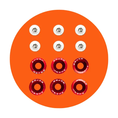 [B2B-ACCE112] Arandela con tornillos M6x16 - 10uds (Rojo)