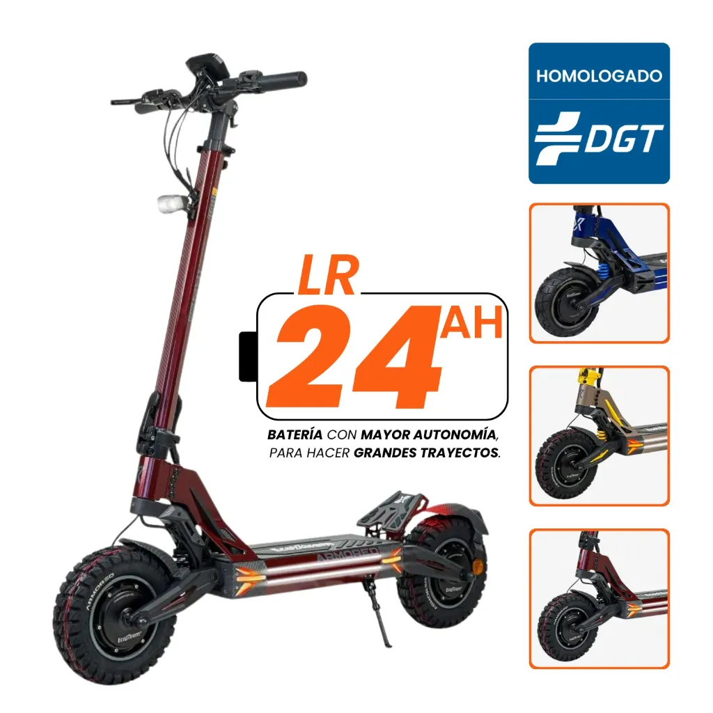 Patinete Eléctrico Ecoxtrem M41 Armored Dual LR 24AH