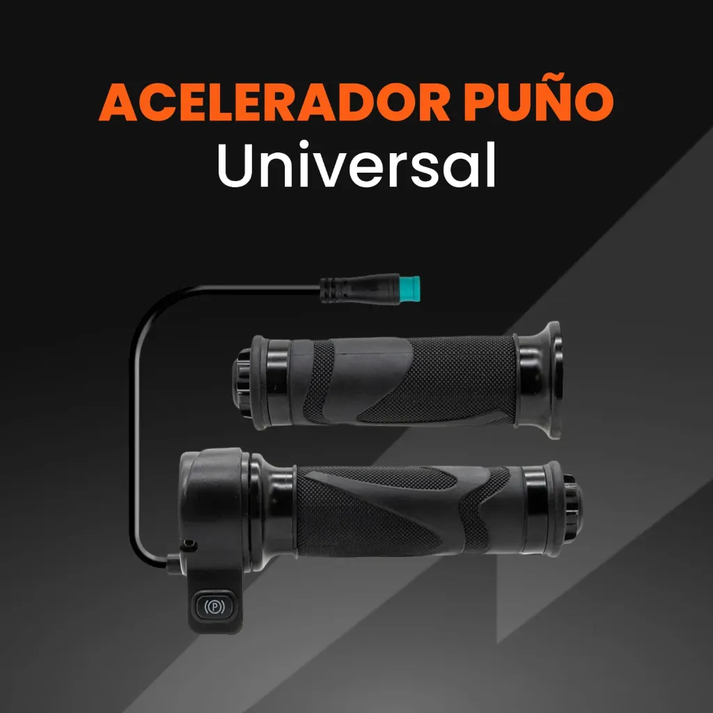 Acelerador de puño universal con botón