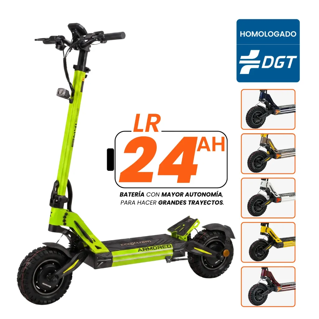 Patinete Eléctrico Ecoxtrem M41 Armored Dual LR 24AH (Lima)