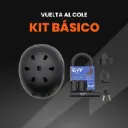 Kit Básico - Casco Negro y Candado